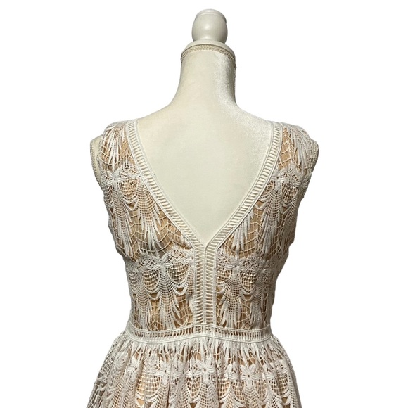 Lucca Couture Lace Crochet Bohemian Dress Cream - Picture 13 of 16